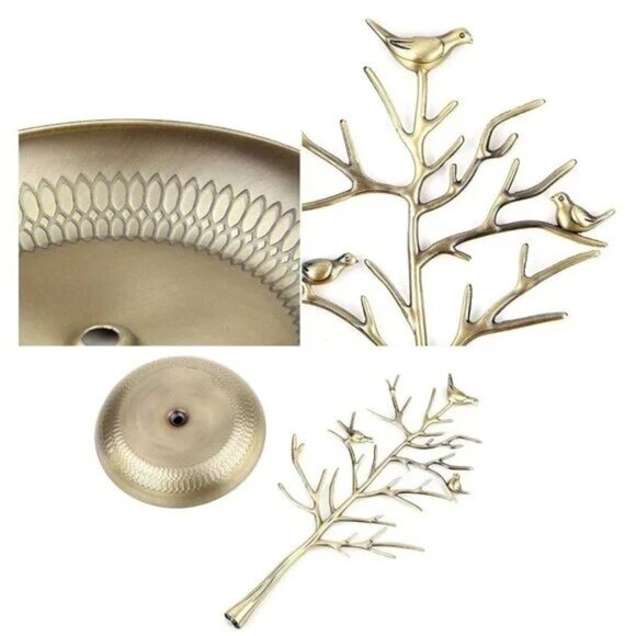 JEWELRY Tree Necklace Earring Holder Modern - Gold - Picture 6 of 7